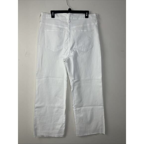 J Crew Slim Wide Leg Jean in White Wash Womens 32 Denim Jeans - Picture 2 of 12